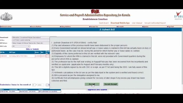 Salary bill- E Submission in SPARK смотреть онлайн