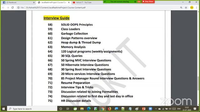 Java Realtime Project Online Training By Ashok | Class - 01 | Ashok IT смотреть онлайн