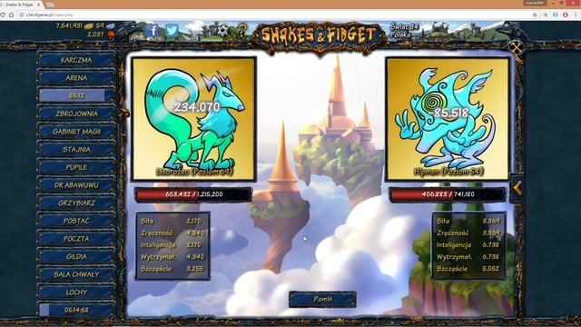 Shakes & Fidget - s34 - maciek0081 - #28 - Światło - Lisorożec (12) 69lev vs Hipmen (15) смотреть онлайн