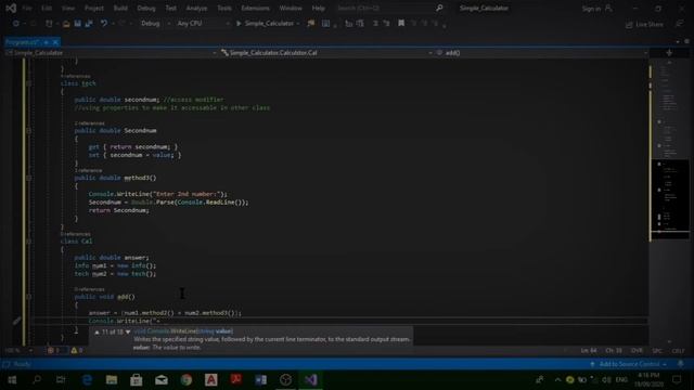 OOP - Simple Calculator using C# language смотреть онлайн