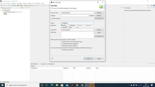 Como Fazer em Java: Hello World!! Rápido e Fácil! смотреть онлайн
