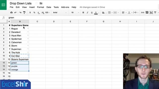 Google Sheets Tutorial: Drop Down Lists 03 - Copying Drop Downs смотреть онлайн