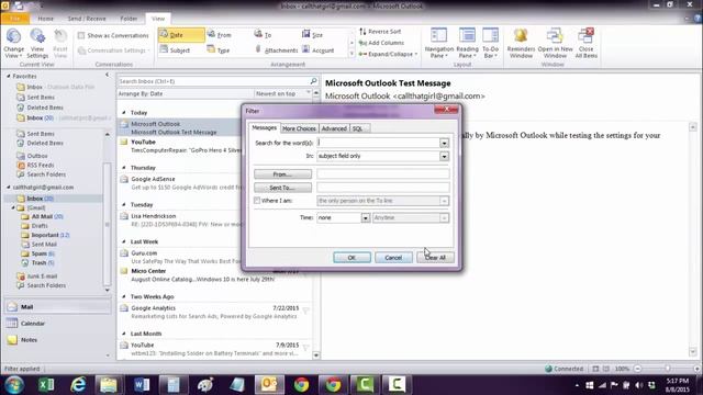 How to clear all filters applied with IMAP in Outlook смотреть онлайн