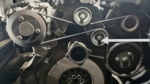 MAN TGA 8×4 Расположение приводного ремня и натяжного ролика