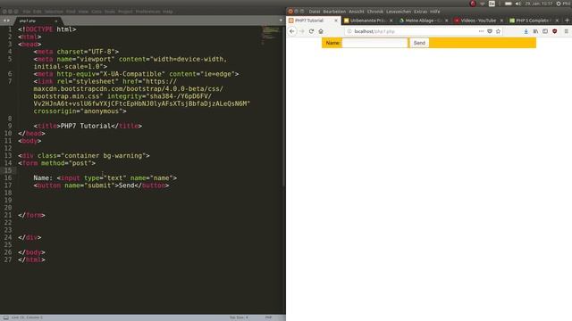 PHP 7: How to create a PHP form | Tutorial Nr. 5 смотреть онлайн