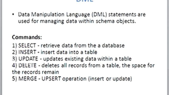 Oracle/SQL For Beginners - DDL | DML | DCL | TCL - Quick Learning смотреть онлайн