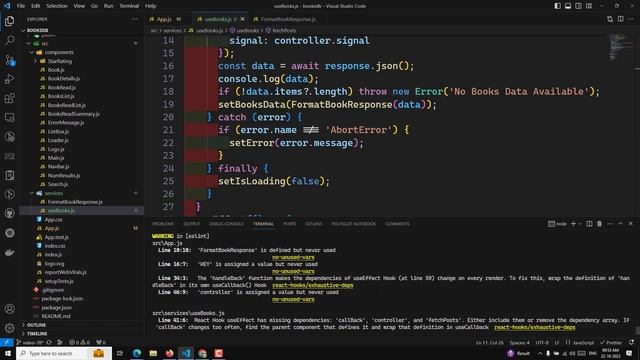 80. Create Fetch Books data with custom hook in the BooksDB React App - React18 смотреть онлайн
