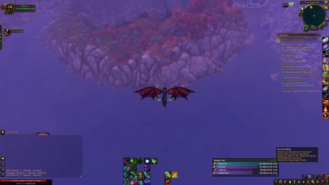 World Of Warcraft | Gliding from Dalaran to Tae'thelan Bloodwatcher смотреть онлайн