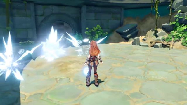 Aloy Full Gameplay Elemental Skill Burst & Showcase - Genshin Impact 2.1 смотреть онлайн