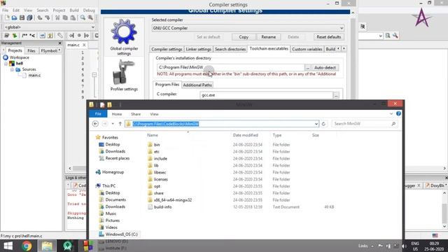 Can't find compiler executable in your configured search path's for GNU GCC Compiler CODE BLOCKS смотреть онлайн