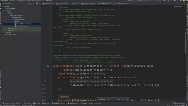 RecyclerView with ListAdapter | “Kotlin and Android Development” Course смотреть онлайн