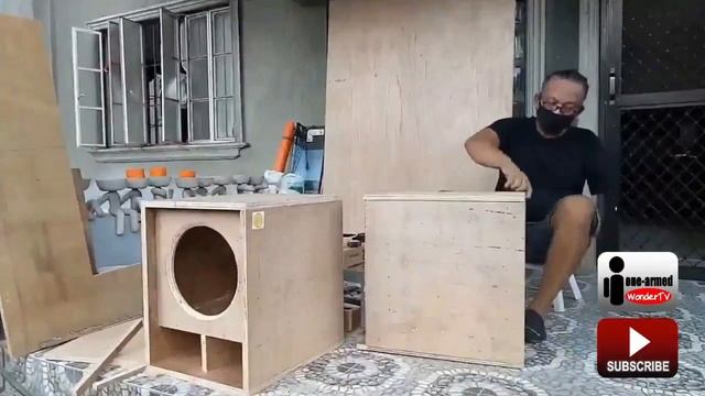 One-armed WonderTV DIY MAKING L PORTED SUBWOOFER BOX D12