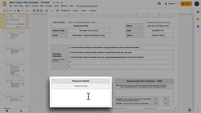 How to fill in the "Resources Needed" Box - Using Templates for ESL Lesson Planning (Part 10) смотреть онлайн