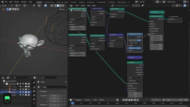 Connections Motion Graphics with Geometry Nodes in Blender - Tutorial смотреть онлайн