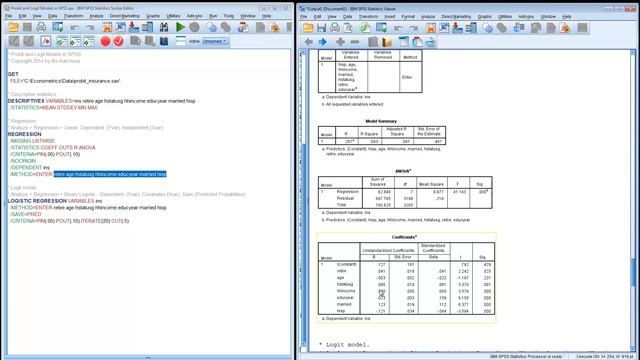 Probit and Logit Models in SPSS смотреть онлайн