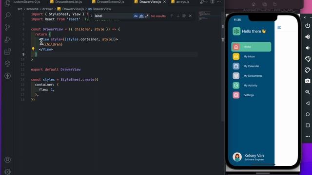 How to create Custom Drawer Navigation with animation | React-Native | React-Navigation v6/5 | Part смотреть онлайн