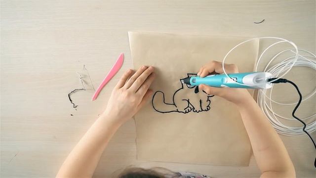 3д ручка / рисуем кота Саймона / 3D ручка #3dручка #3дручка #рисование