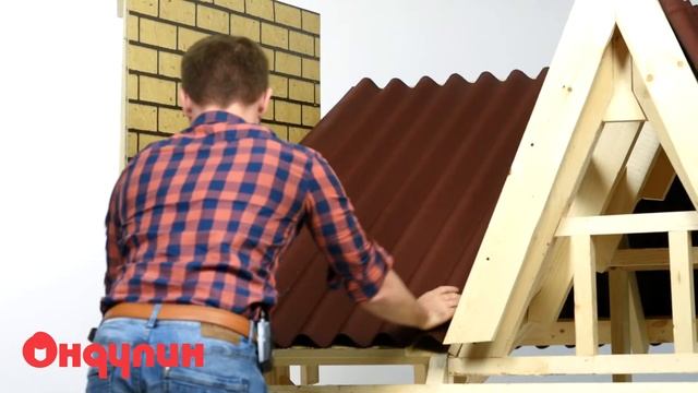 66. Вариант оформления бокового примыкания кровли Ондулин Смарт к стене смотреть онлайн