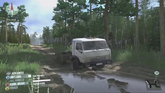 Kamaz 54115 Testdrive / Mudrunner / Realistic Driving
