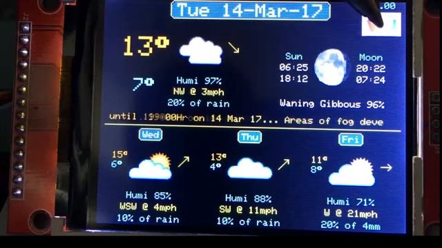Tech Note 039 - ESP8266 Weather Underground Forecast Display on ILI9341 TFT смотреть онлайн