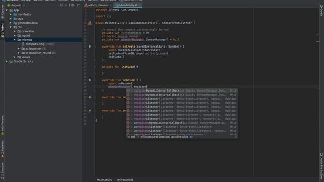 How to create compass apps in android kotlin смотреть онлайн