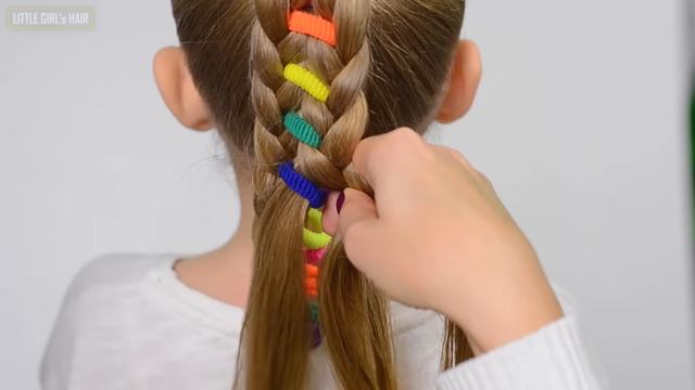 TOP 4 Braided Ponytails with Bright elastics ✿ HOW TO DO A BRAID | 2020 Hair Tutorial смотреть онлайн
