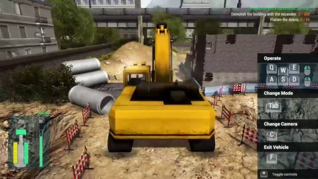 Construction Machines Simulator 2016 | Excavator Demolition! смотреть онлайн