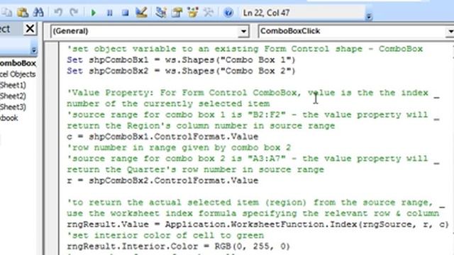 Form Control Combo Box Macro in Excel VBA смотреть онлайн