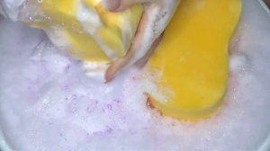 ASMR 💜💛LAVENDER DETERGENT 💜💛SOFT SPONGES 💜💛SQUEEZE & RINSE 💜