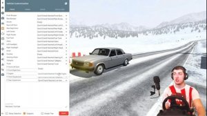 ЗИМНИЙ ДРИФТ НА РУССКИХ МАШИНАХ в BEAMNG DRIVE + РУЛЬ