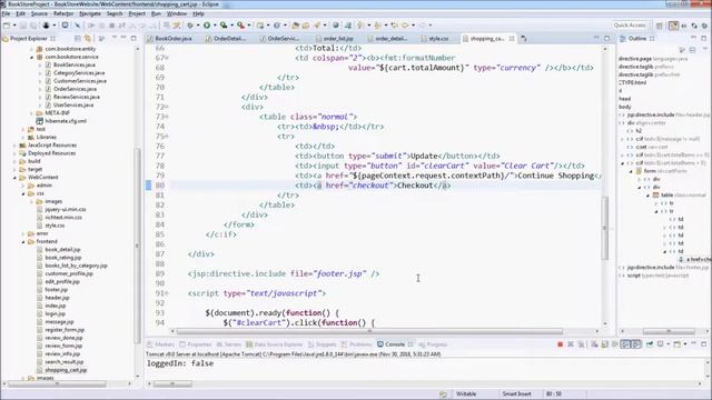 Lecture 170 - Create CheckOutServlet Class смотреть онлайн