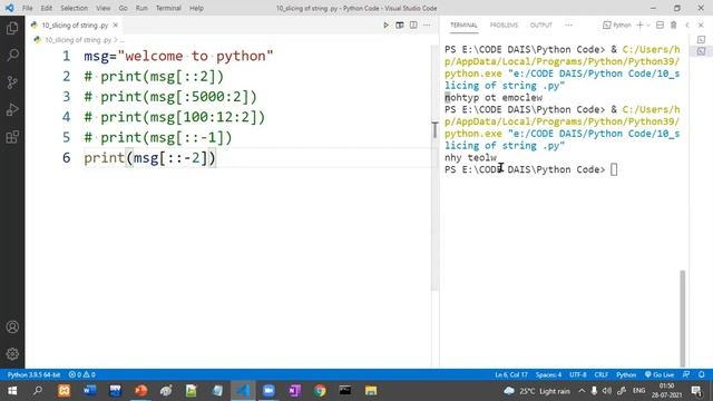 String Slicing | Slice Operator | Python By Surendra смотреть онлайн