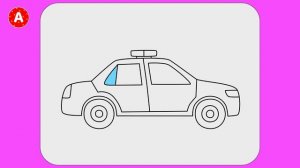 Как Нарисовать Полицейскую Машину — Учимся Рисовать с Помощью Детских Раскрасок