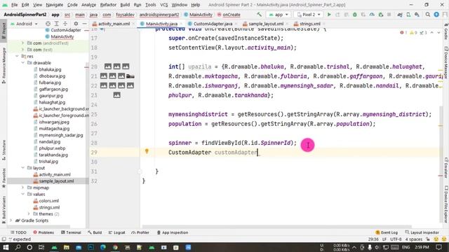 Android Bangla Tutorial 7.29 - Spinner with OnItemSelected Listener (part-2) смотреть онлайн