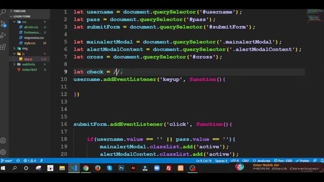 How to create Form Validation and Custom Modal project using JavaScript | Developer Rohan смотреть онлайн