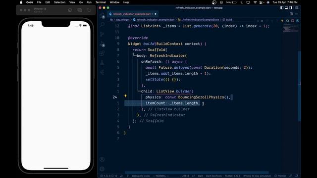 Refresh Indicator - Flutter Widget of the Day #4 смотреть онлайн