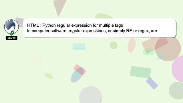 HTML : Python regular expression for multiple tags смотреть онлайн
