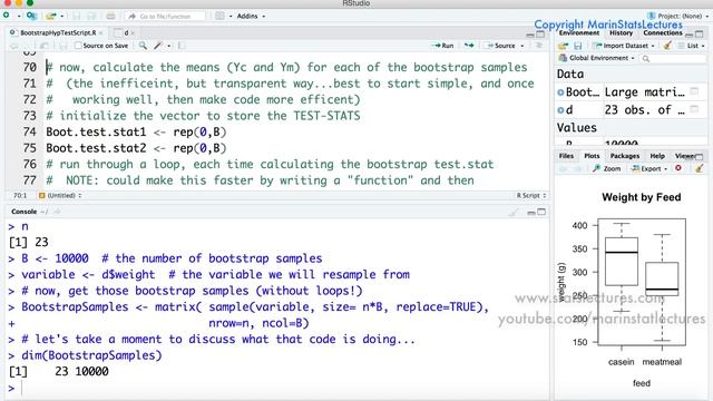 Bootstrap Hypothesis Testing in R with Example | R Video Tutorial 4.4 | MarinStatsLecutres смотреть онлайн