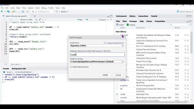 Import Dataset using Txt ,CSV and Excel in R смотреть онлайн