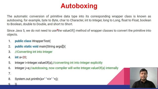 Wrapper class with Autoboxing & unboxing in java смотреть онлайн