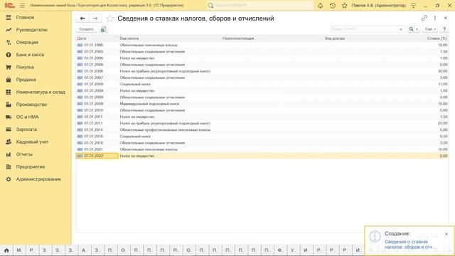 Внесение изменений в ставки по налогам и отчислениям смотреть онлайн
