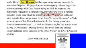BART HOWARD (fly me to the moon)