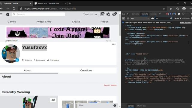 ?? FREE ROBUX!! INSPECT ELEMENT HACK... (PASTEBIN) ?? смотреть онлайн