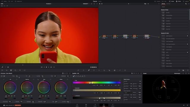 Ретушь и Клинап встроенными плагинами Davinci Resolve 18
