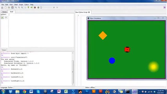 Introduction to Using the Calico Editor and Shell with Python to Control a Scribbler Robot смотреть онлайн