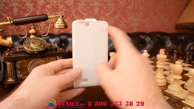 Фирменный оригинальный вертикальный откидной чехол-флип для Huawei Ascend P7 Mini смотреть онлайн