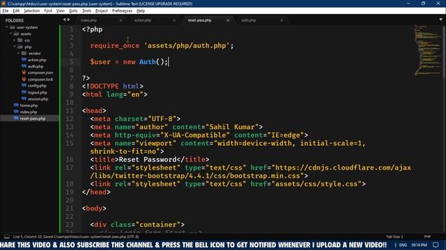 #07 User Management System With Admin Panel | Working On Password Reset смотреть онлайн