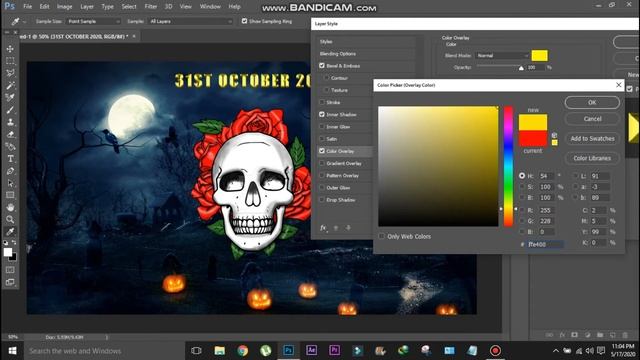 HALLOWEEN PARTY BANNER WITH GOLD TEXT EFFECTS #PHOTOSHOP TUTORIALS смотреть онлайн