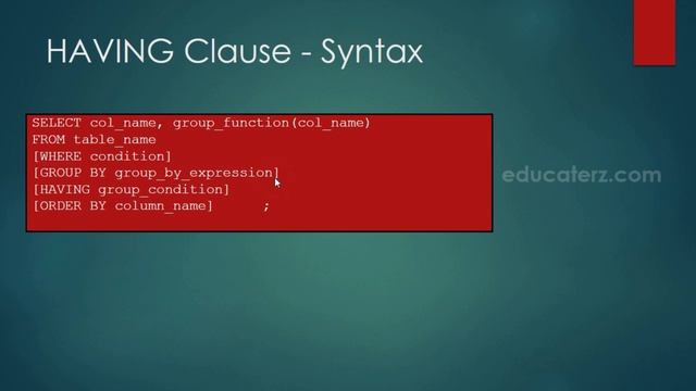 4.9 Restricting group results смотреть онлайн