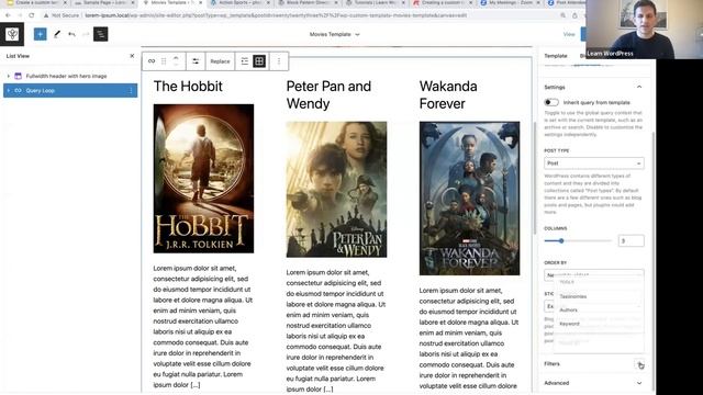 Creating a custom template in the site editor смотреть онлайн